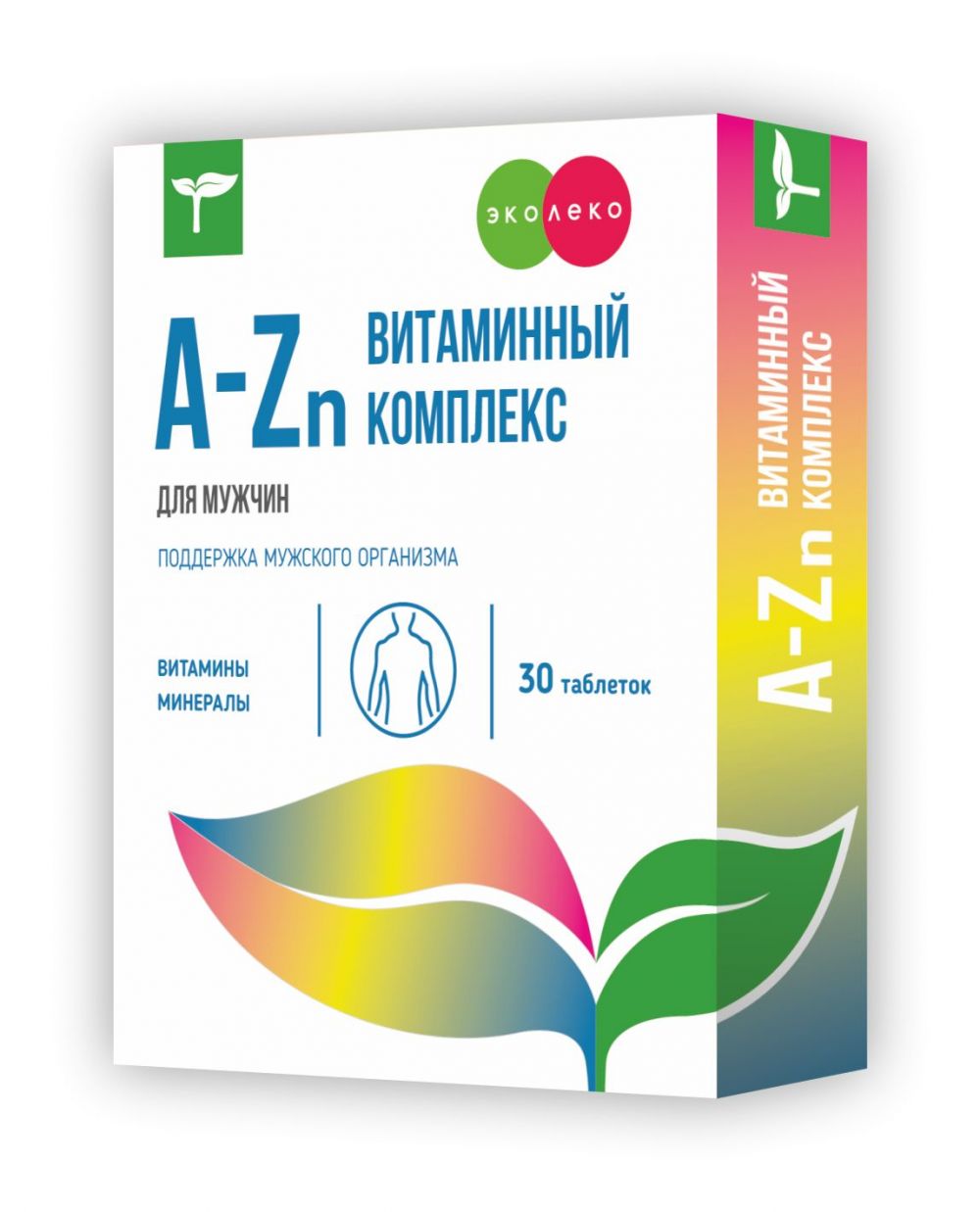 Купить Эколеко витаминный комплекс a-zn таб.п/об. №30 д/мужчин в Оренбурге  по цене от 228.16 руб в Дешевой аптеке Витаминка